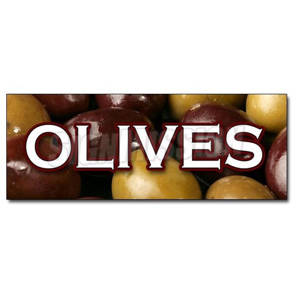 Signmission OLIVES DECAL sticker greek green black kalamata olive oil manzanilla cured, D-48 Olives D-48 Olives - main